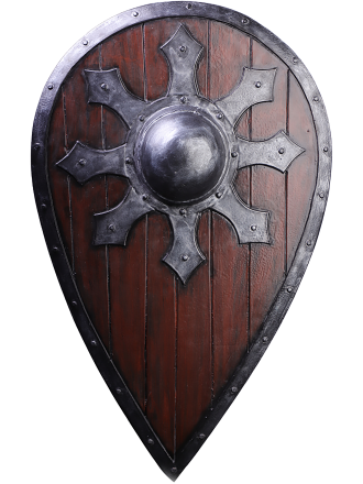 Trollfelsen LARP-Tropfenschild Holzoptik 'Stern' 